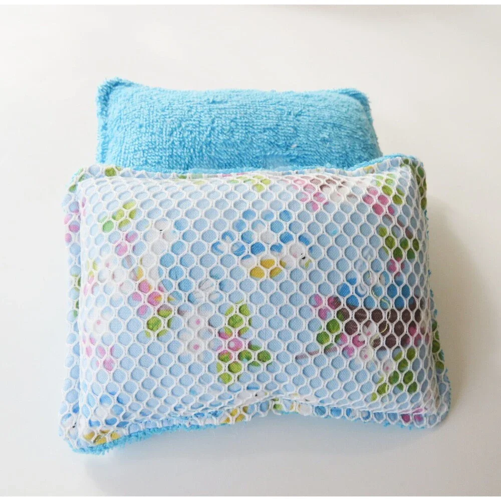 Reusable Sponge Blue Bird Dish Scrubby Set of 2
